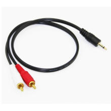 Cable de enchufe estéreo de 3,5 mm a 2RCA